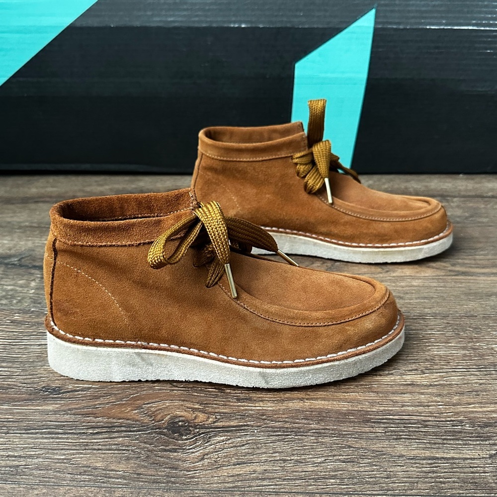 Free People Ashton Moccasin Chukka Ankle Boots Women's Tan Leather Size 39